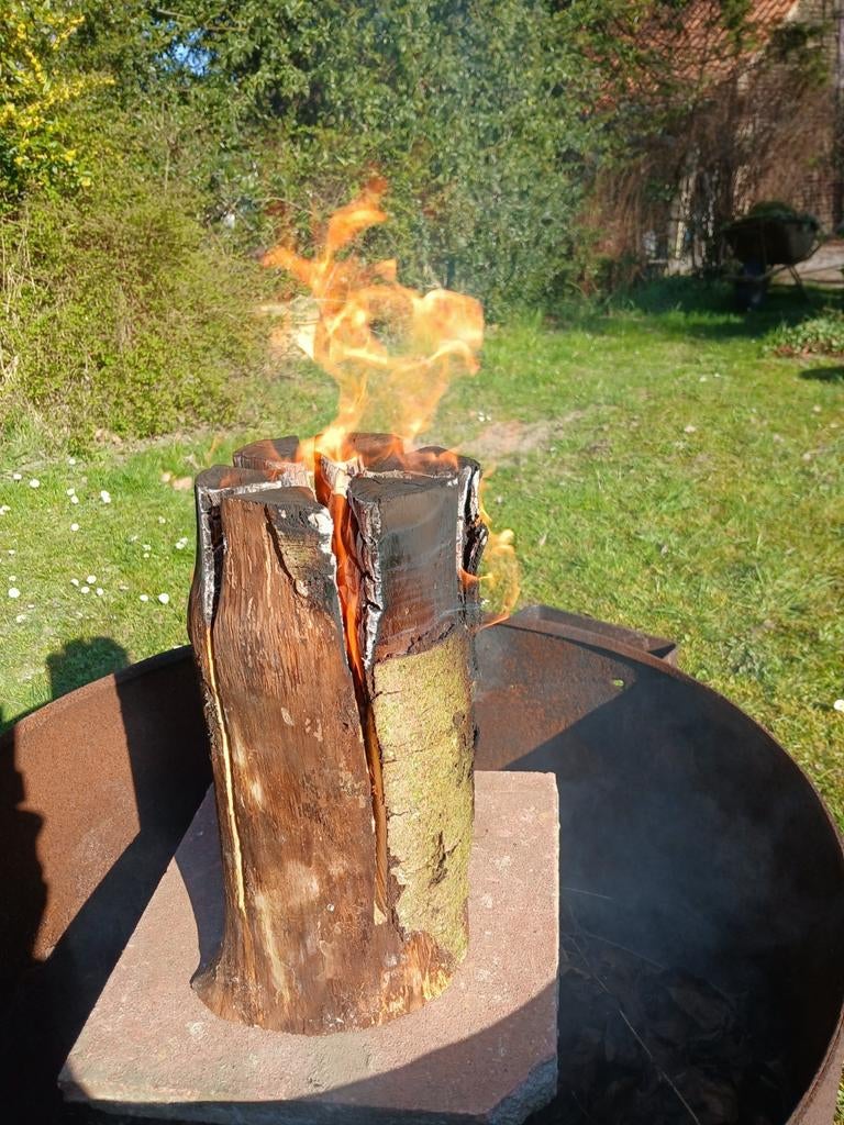 Zweedse fakkel 33cm / tuinfakkel / vuurschaal/ BBQ, Tuin en Terras, Brandhout, Ophalen, Blokken