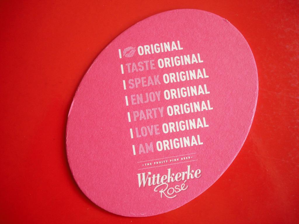 Sous - Bock : ** WITTEKERKE Rosé **, Ophalen of Verzenden, Zo goed als nieuw, Viltje(s), Overige merken