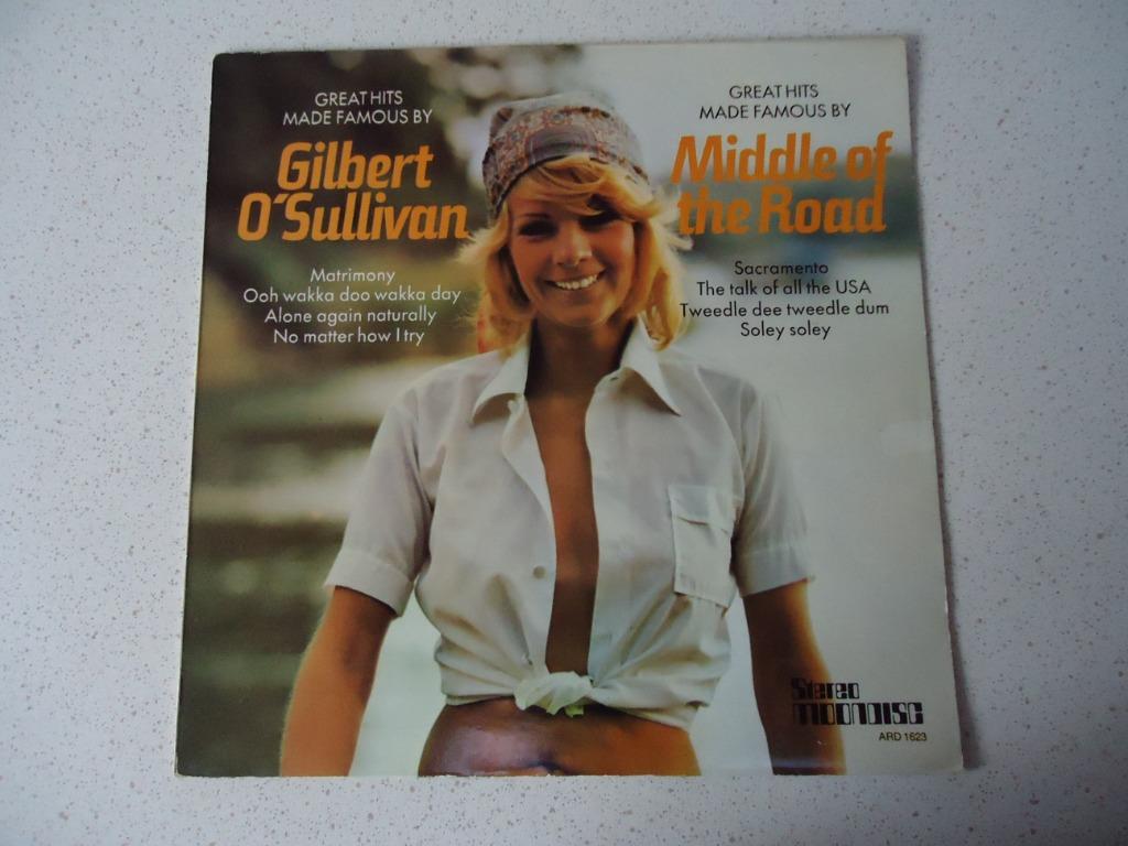 LP Great Hits of "Middle of the Road & Gilbert O'Sullivan", Enlèvement ou Envoi, Utilisé, 12 pouces