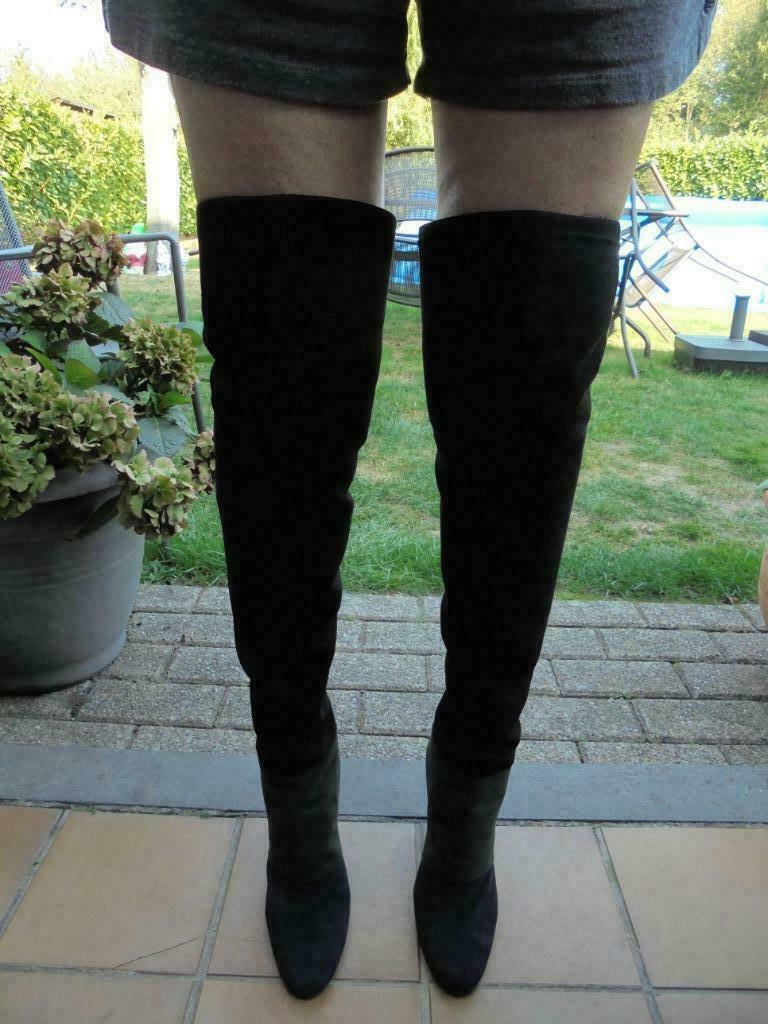 SERGIO ROSSI * NIEUW * mt.38 Suede Over the Knee laarzen da, Kleding | Dames, Schoenen, Nieuw, Hoge laarzen, Overige kleuren, Ophalen