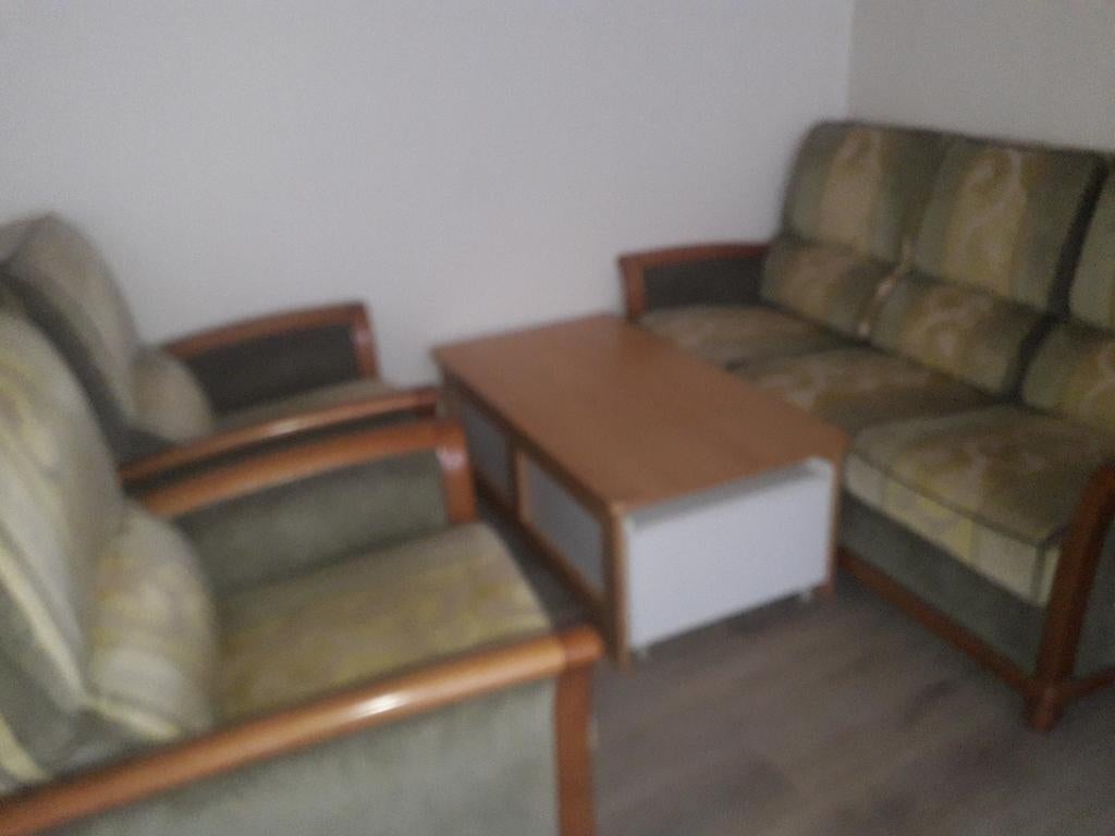 Salon tissus et bois massif, Enlèvement, Utilisé, Tissus