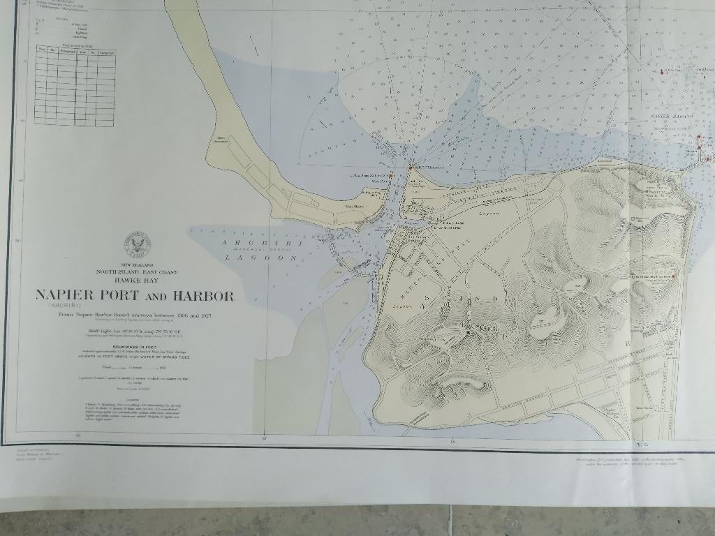 US navy zeekaarten 1920-1930, Ophalen of Verzenden, Gebruikt, Kaart, Foto of Prent