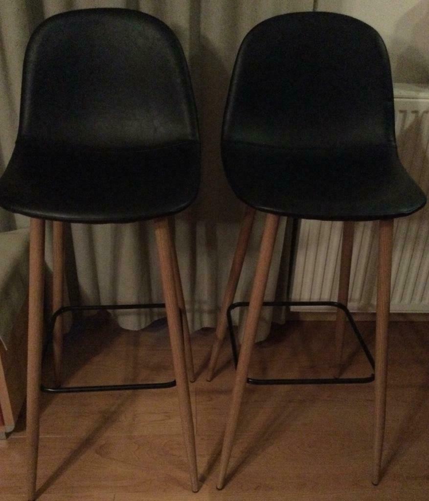 2 zwarte barkrukken (NIEUW), 2 krukken, Ophalen, Nieuw, 60 tot 90 cm