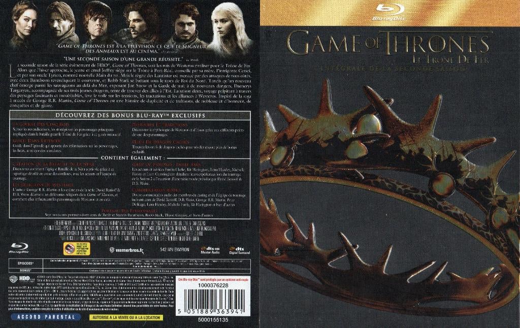 game of thrones  saison 2 (5 blu-ray), Enlèvement ou Envoi, Utilisé, Aventure, Coffret