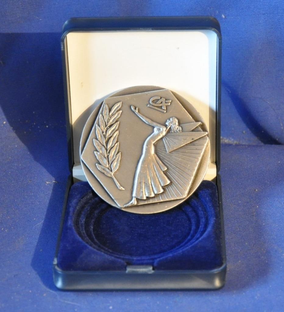 médaille crédit agricole bronze argenté, Ophalen of Verzenden, Brons