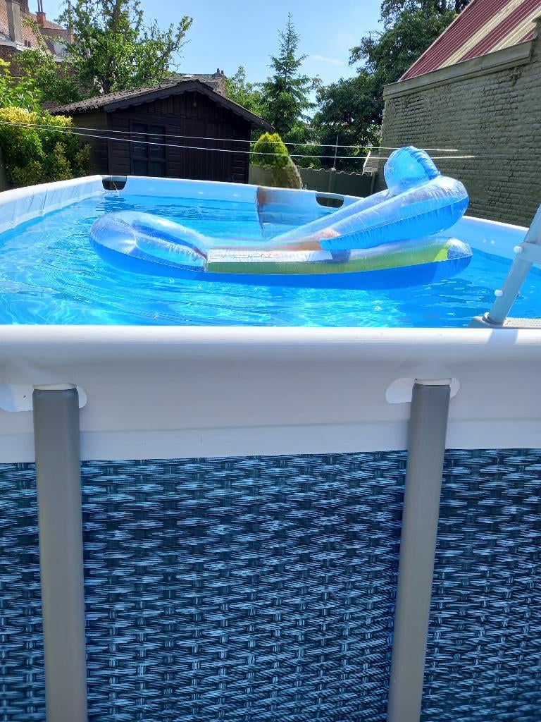 A VENDRE PISCINE TUBULAIRE HORS SOL BESTWAY POWER STEEL, Enlèvement, Utilisé, Rectangulaire, 400 cm ou plus
