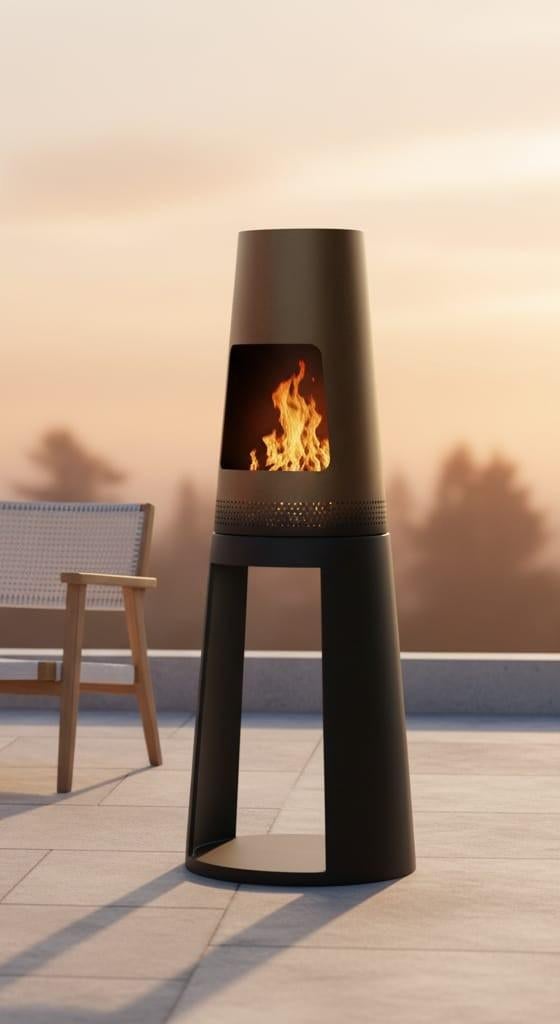 Vuurhaard op console, Tuin en Terras, Ophalen, Nieuw