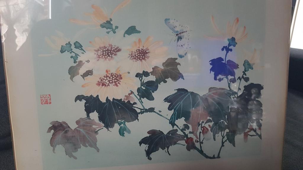 Reproduction japonaise imprimé floral chinois vintage, Enlèvement ou Envoi, Imprimé