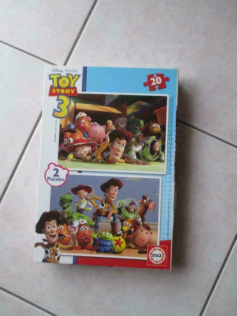 2 puzzles (20 pièces) Toy Story 3, Enlèvement ou Envoi, Comme neuf