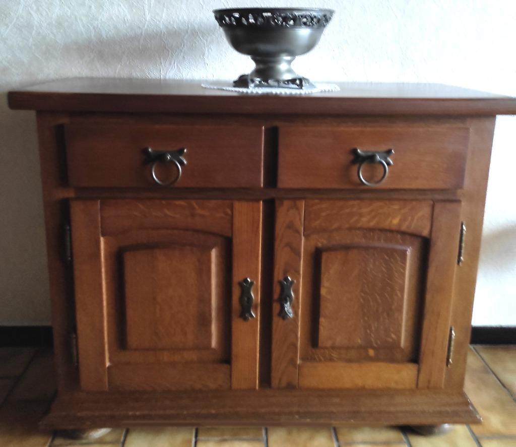 Kast : eik : 95 cm x 77 cm : perfect onderhouden Eikenhout !, Ophalen, Zo goed als nieuw, Eikenhout
