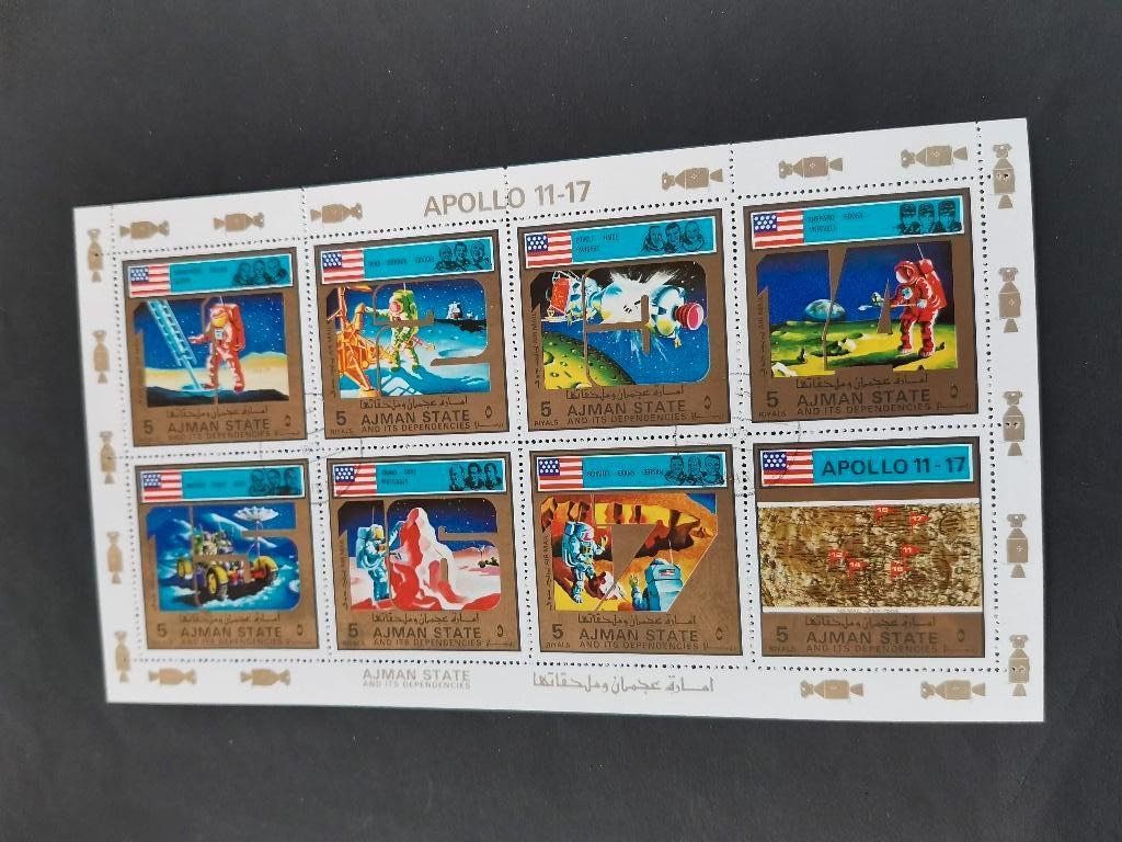 Ajman State and Dependencies 1973 - Amerikaanse ruimtevaart, Postzegels en Munten, Ophalen of Verzenden, Gestempeld, Midden-Oosten