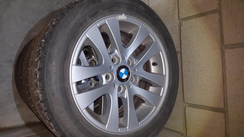 Winterbanden 205 55 16 met BMW velgen, Auto-onderdelen, Banden en Velgen, Ophalen, Gebruikt, 16 inch, Banden en Velgen