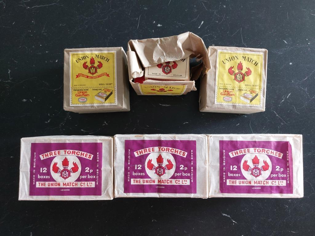 Vintage luciferdoosjes nog in verpakking, Enlèvement ou Envoi, Neuf, Boîtes ou marques d'allumettes