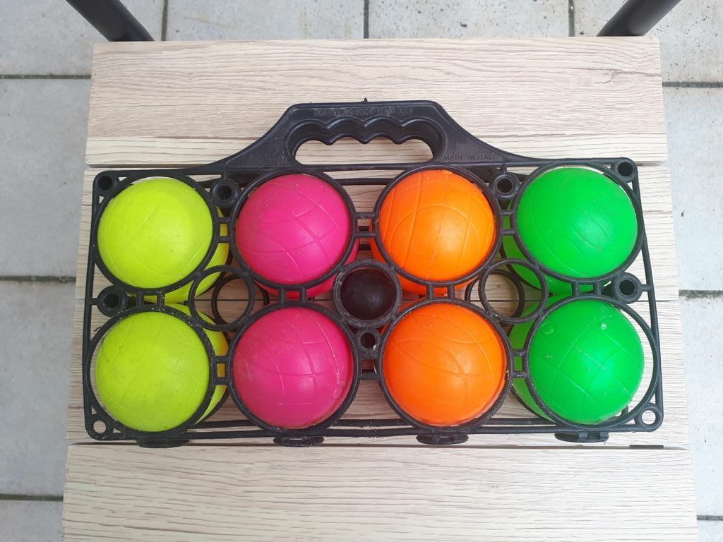 Vintage petanquebalset 8 ballen, Ophalen of Verzenden, Gebruikt