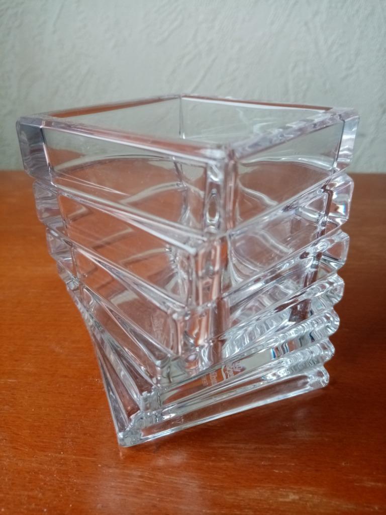 Vase design/Géométrique verre Turnus Rosenthal  1970s 8.50cm, Enlèvement ou Envoi