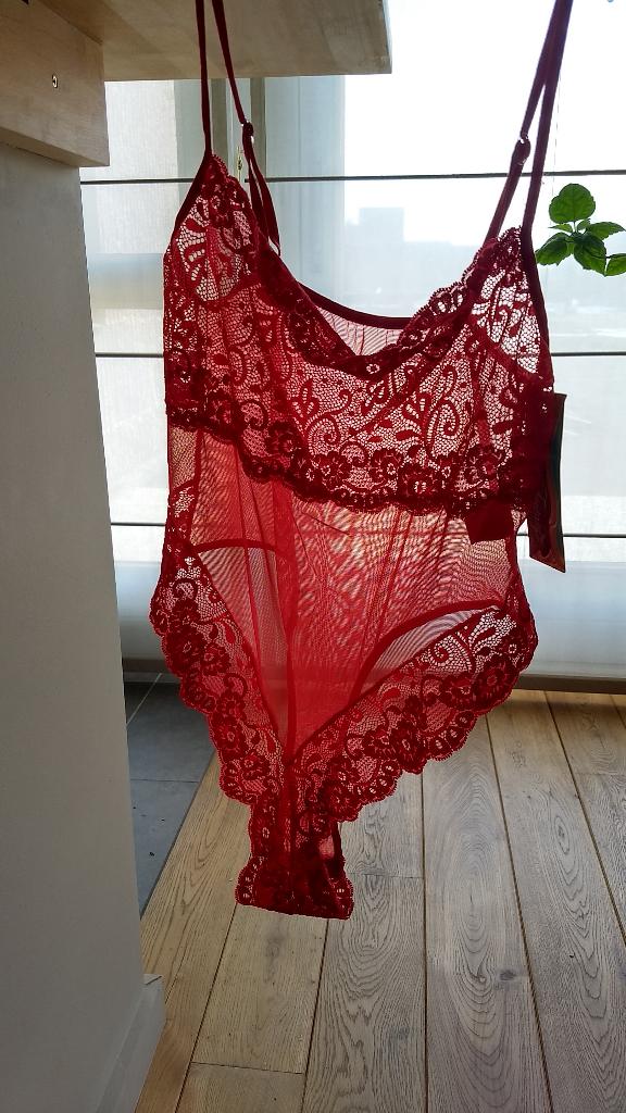 Rode bodysuit, Ophalen, Rood, Body of Korset