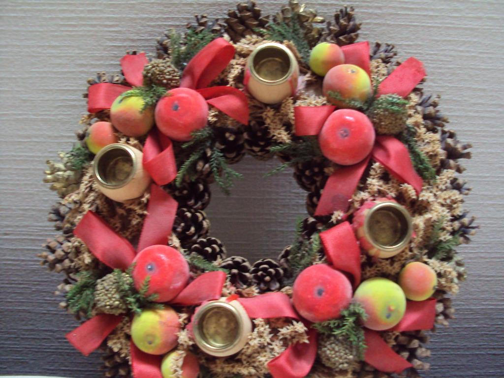 Decoratieve, stijlvolle kerstkrans, Ophalen of Verzenden