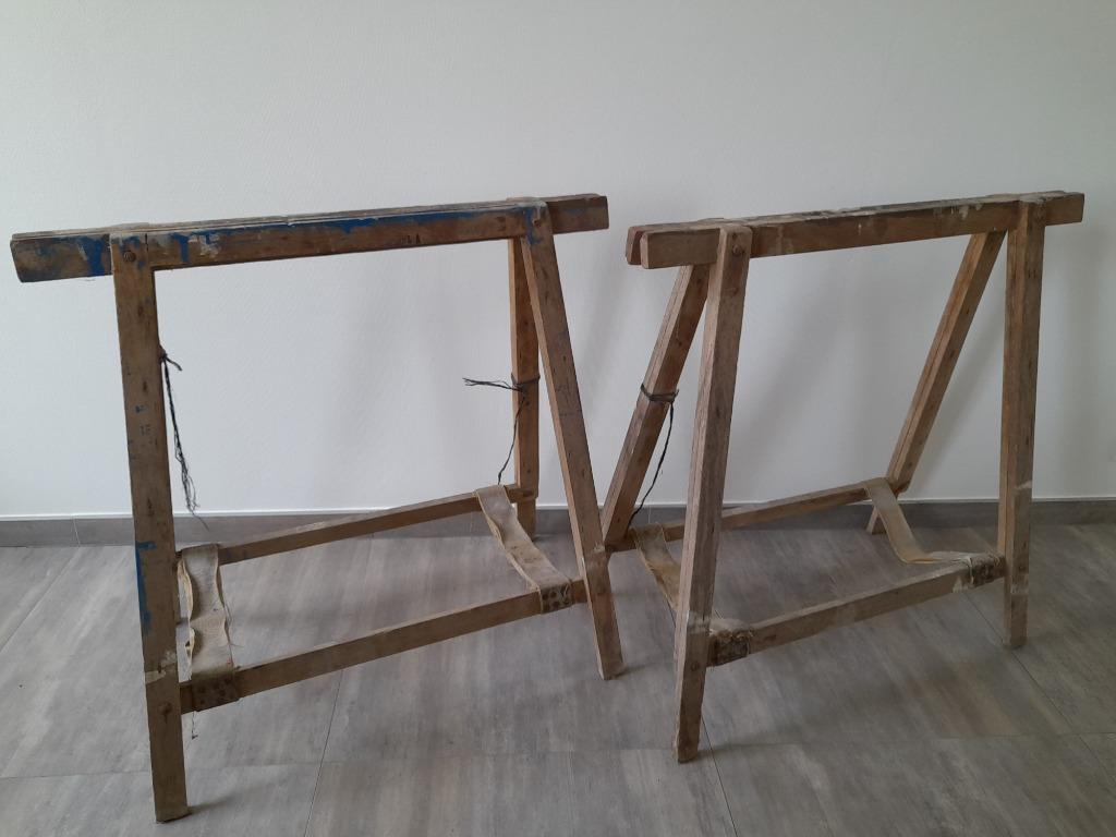 Houten schragen, Ophalen