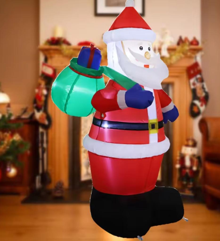 Kerstman met led verlichting en opblaassysteem binnen/buiten, Diversen, Kerst, Ophalen of Verzenden, Nieuw