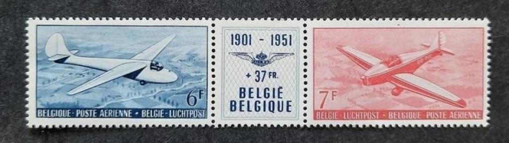 Belgique : COB PA26/27 ** Aeroclub 1951, Timbres & Monnaies, Timbres | Europe | Belgique, Sans timbre, Neuf, Enlèvement ou Envoi