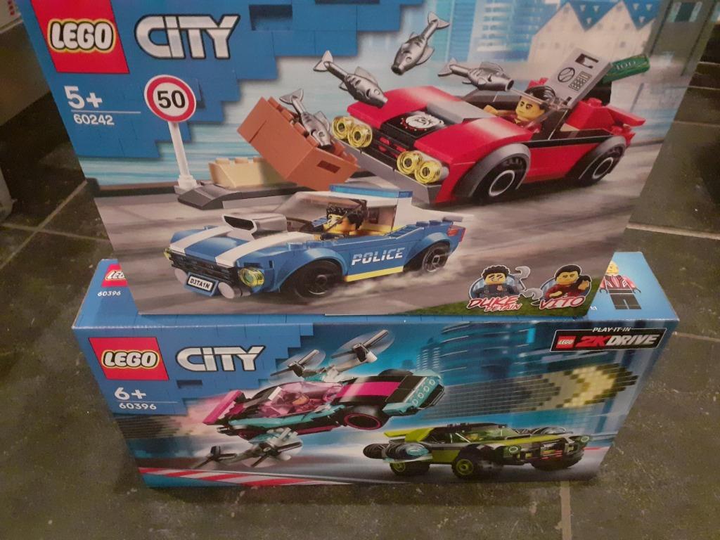 LEGO City Aangepaste racewagens- 60396 en 60242, Ophalen of Verzenden, Nieuw, Complete set, Lego