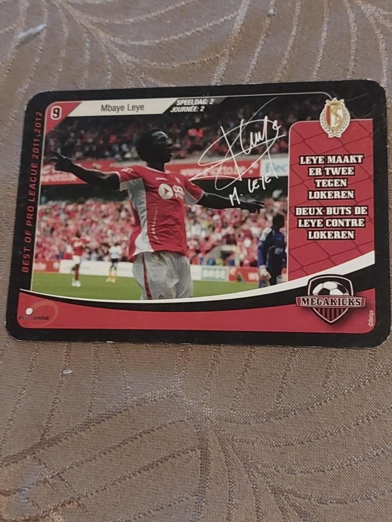 Voetbalkaart:Megakicks / Mbaye Leye / Standard de Liège, Envoi, Comme neuf, Cartes de joueur