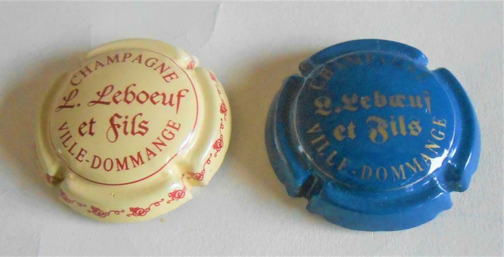 2 Leboeuf et Fils champagne capsules, Verzamelen, Overige Verzamelen, Ophalen of Verzenden, Gebruikt