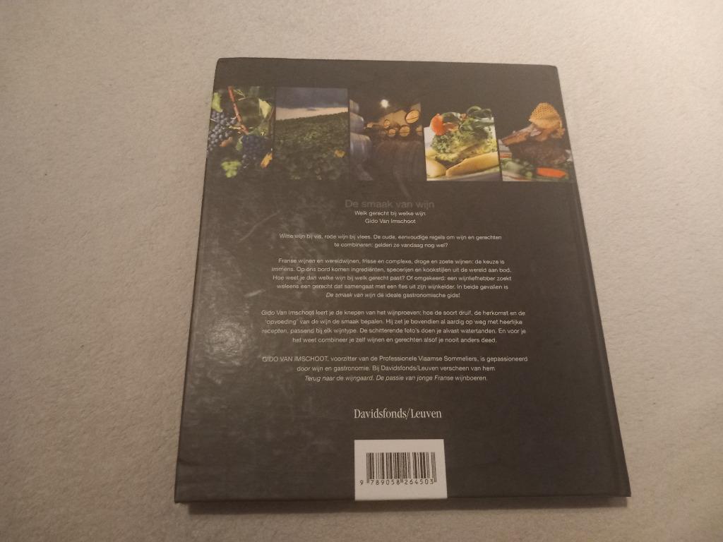 Boek De Smaak van Wijn Wine pairing Vinologie Oenologie, Ophalen of Verzenden, Zo goed als nieuw