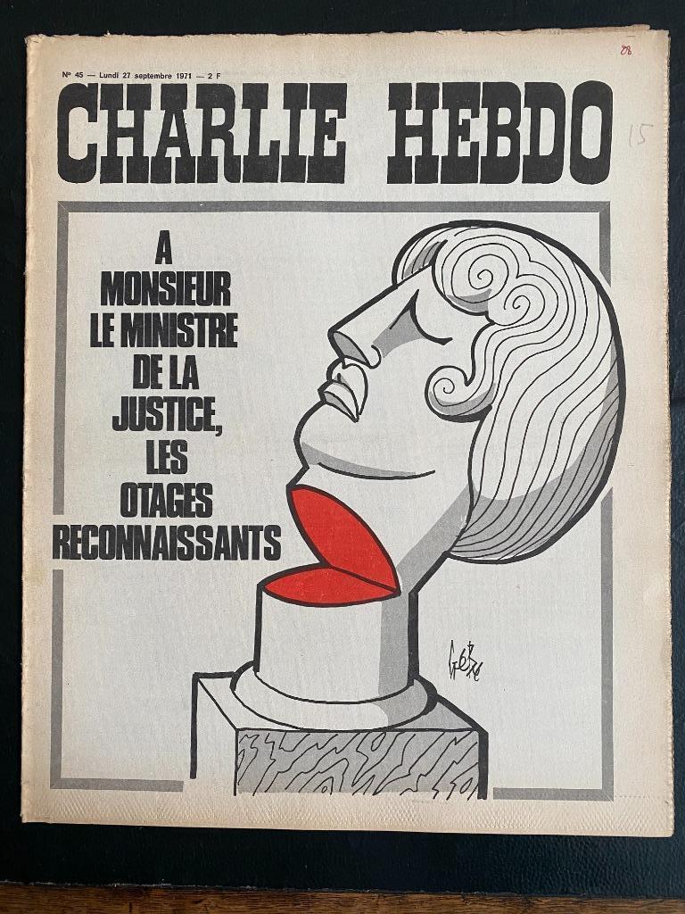 Charlie Hebdo 45 uit "1971", Ophalen of Verzenden, 1960 tot 1980, Tijdschrift