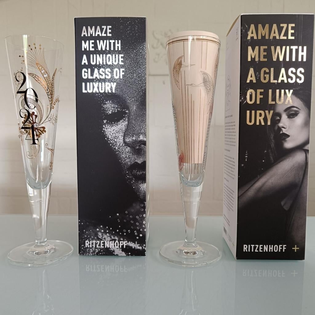 Ritzenhof champagne fluiten., Antiek en Kunst, Ophalen of Verzenden