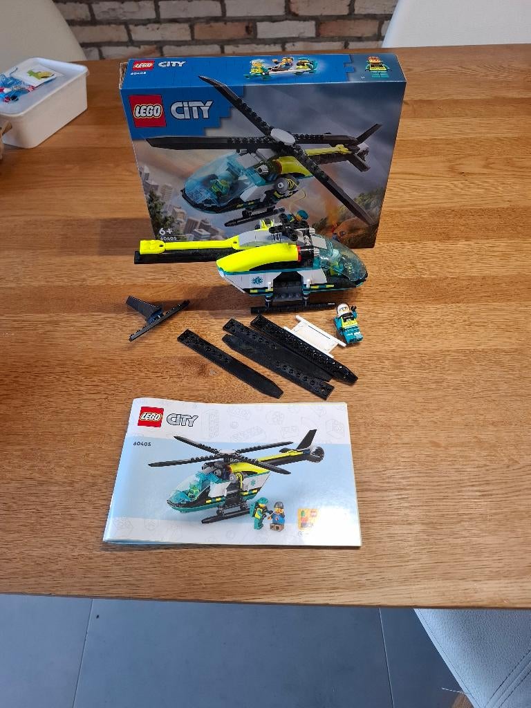 Lego City Emergency Rescue Helicopter, Ophalen of Verzenden, Zo goed als nieuw, Complete set, Lego