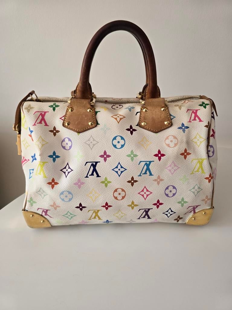 Louis Vuitton Speedy 30 tas, Verzenden, Gebruikt, Wit, Handtas
