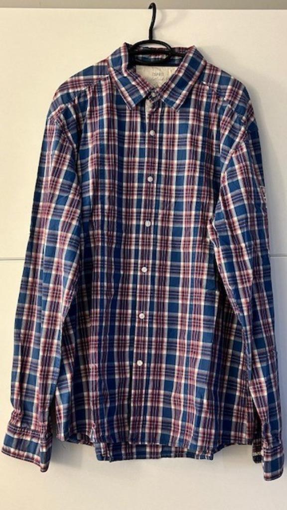Esprit geruit hemd, Kleding | Heren, Overhemden, Blauw, Ophalen of Verzenden, Zo goed als nieuw, Esprit