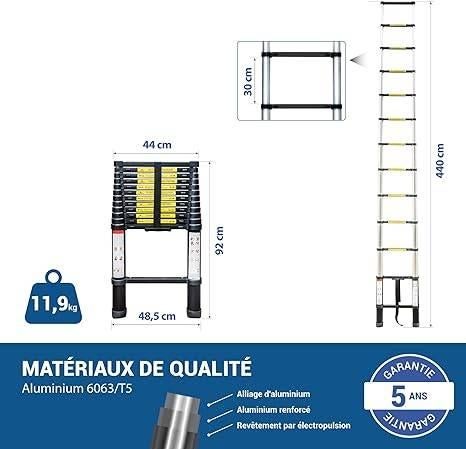 HOSTRÖM | Telescopische ladder | 4,4 m | GRATIS LEVERING, -, Verzenden, -, Nieuw