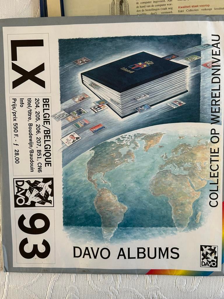 DAVO Albums collectie op wereldniveau België Davo93, Enlèvement ou Envoi, Album de collection