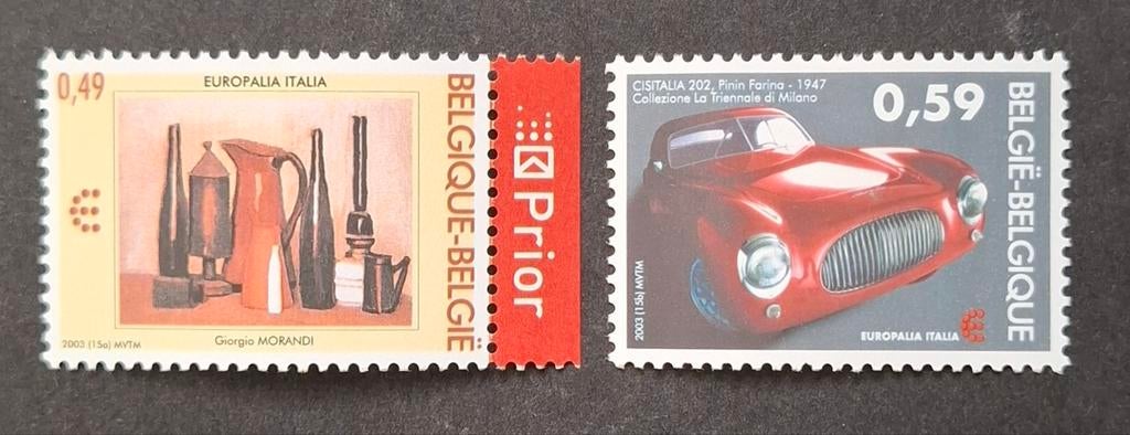 Belgique : COB 3205/06 ** Europalia 2003., Timbres & Monnaies, Timbres | Europe | Belgique, Sans timbre, Neuf, Enlèvement ou Envoi