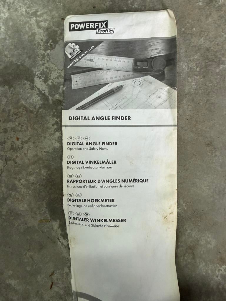 Digitale hoekmeter, Ophalen