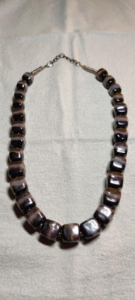 Collier en strass, Bijoux, Sacs & Beauté, Colliers, Enlèvement ou Envoi, Comme neuf, Noir, Synthétique
