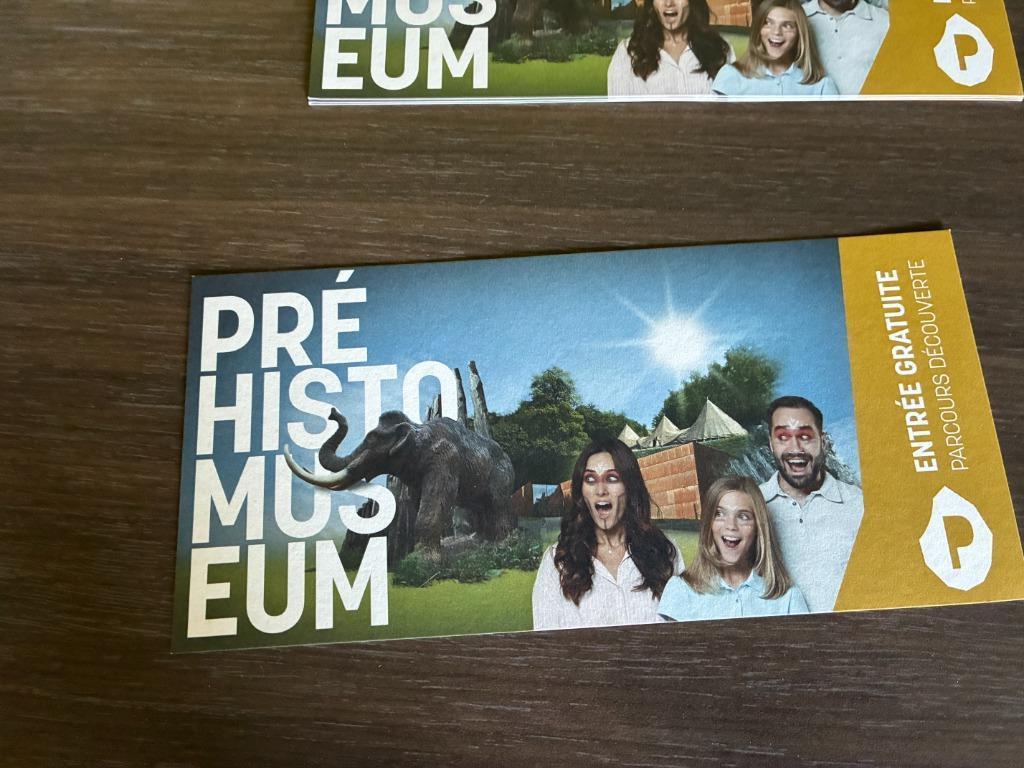 Préhistomuseum - entrée, Tickets & Billets, Ticket ou Carte d'accès