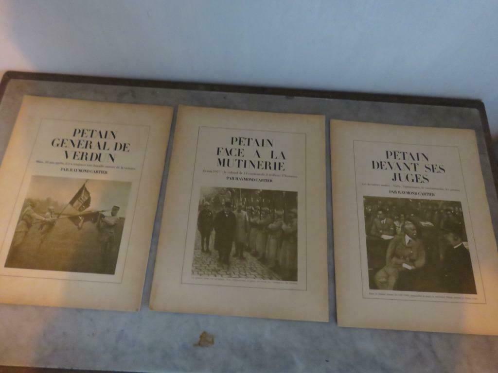 Raymond Cartier 3 journaux sur Pétain, Collections, Enlèvement ou Envoi, 1940 à 1960, Journal