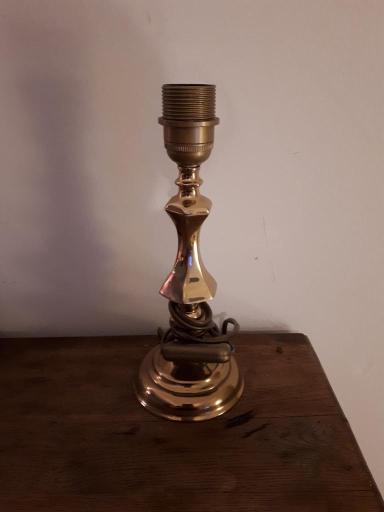 Mooie koperen lampenvoet (28cm hoog), Ophalen of Verzenden, Koper of Brons