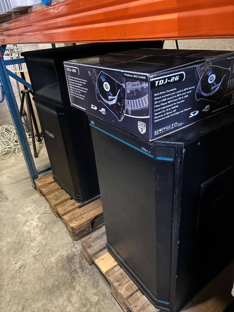 set peavey hisys 3 boxen, Ophalen, Gebruikt, 120 watt of meer