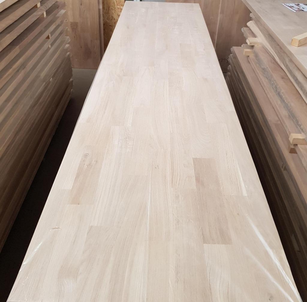 Eiken keukenbladen lengte van 100 tot 420cm, 64cm diep x40mm, Enlèvement, Neuf, Bois, 20 à 50 mm