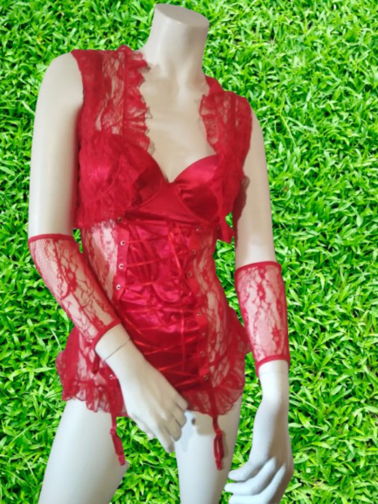 Sexy lingeriesetje artnr 962, Enlèvement ou Envoi, Rouge, Ensemble
