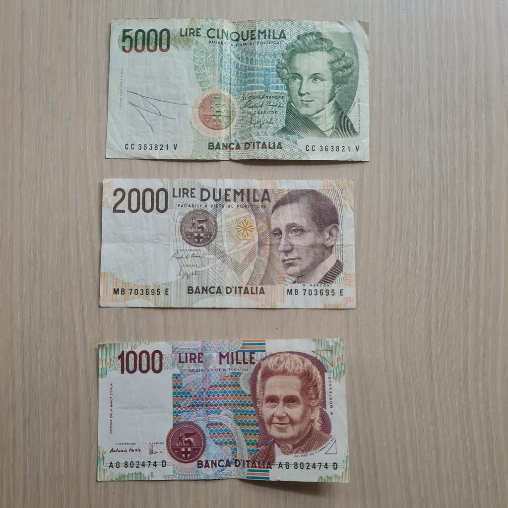 Billets  Italie  lire lot, Enlèvement ou Envoi, Italie