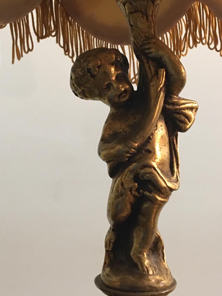 antieke bronzen tafellamp, Antiek en Kunst