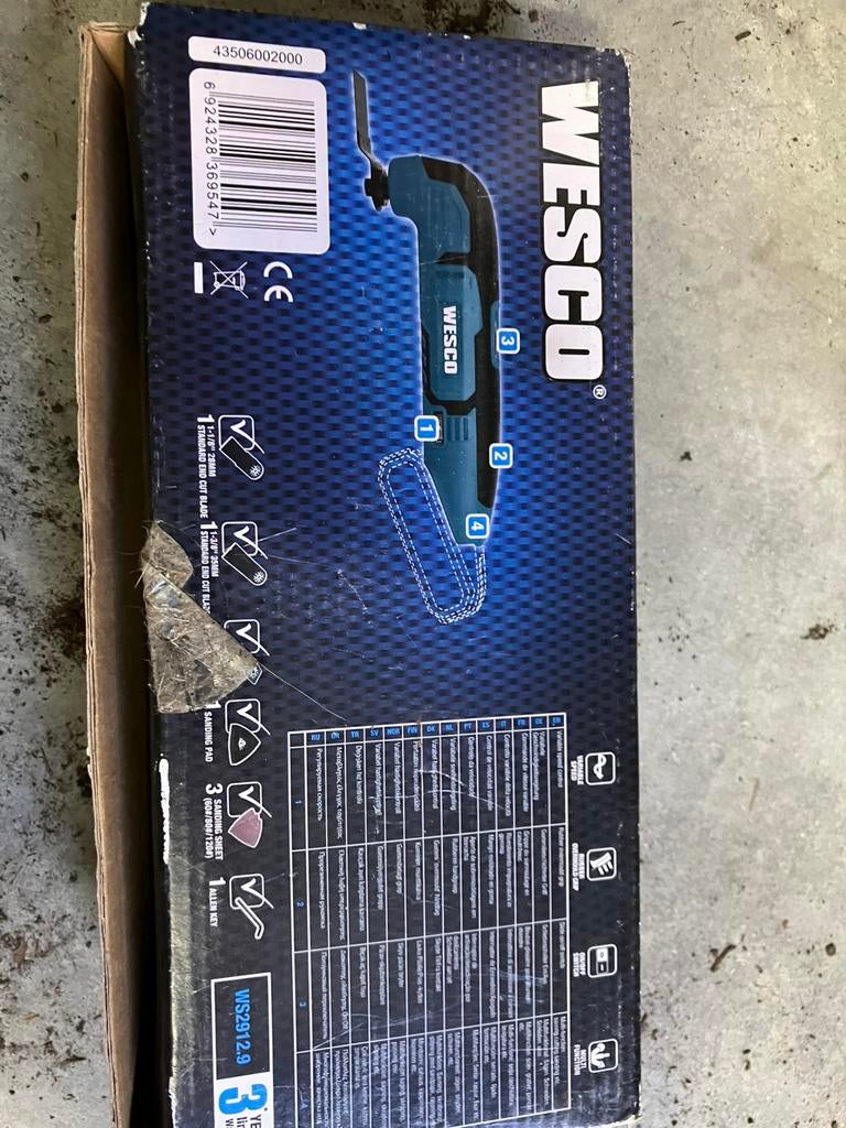 Multitool wesco, Doe-het-zelf en Bouw, Ophalen, Nieuw