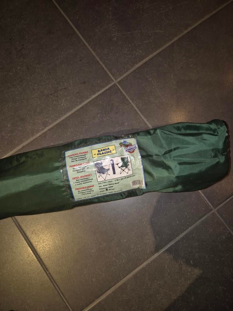 2 groene plooistoelen, Enlèvement, Comme neuf