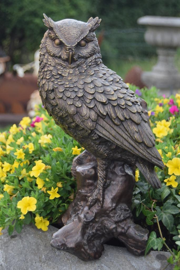 Grote bronzen uil gesigneerd, Antiek en Kunst, Ophalen of Verzenden, Brons