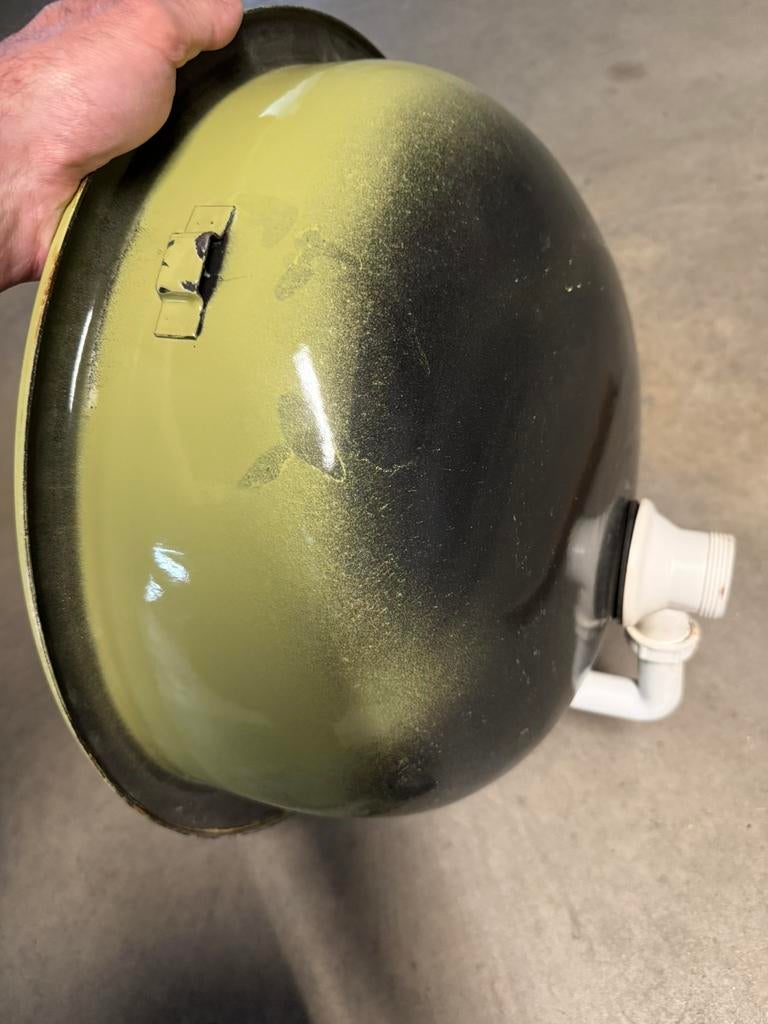 Lavabo couleur vert olive vintage, Enlèvement, Comme neuf